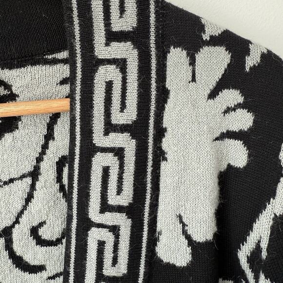 Soft Surroundings Mohair Wool Blend Bistro Floral Open Front Duster Cardigan PL - Picture 5 of 9